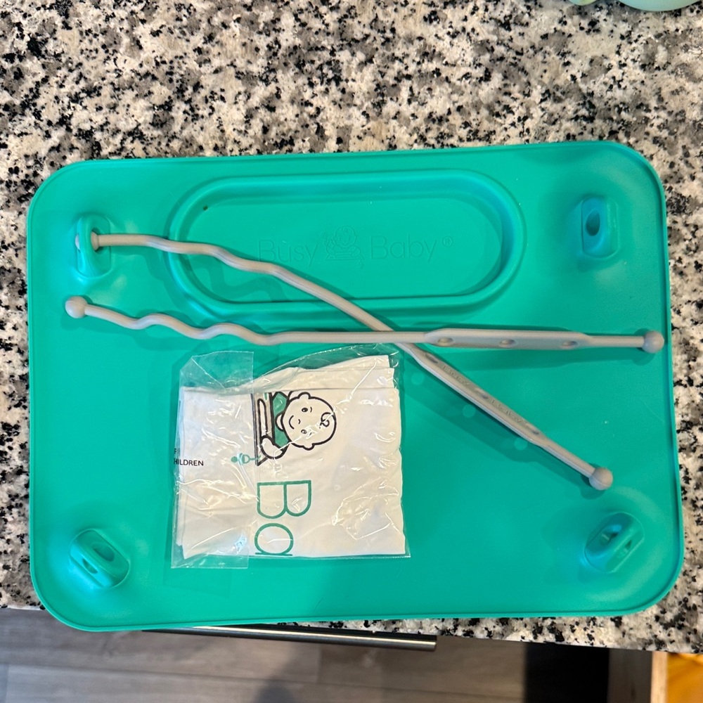 Busy Baby Teal Baby Feeding Mat with Accessories
